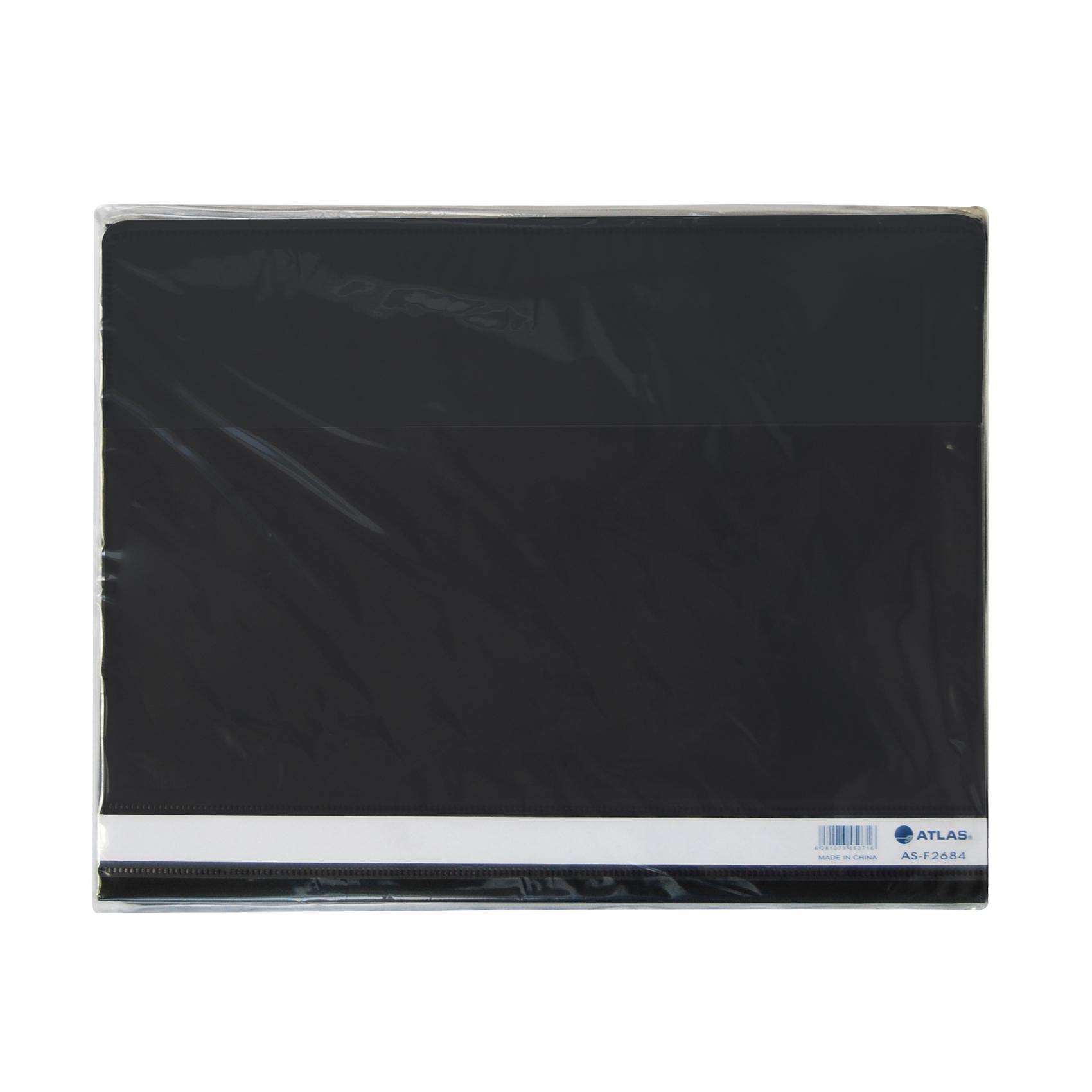 Flat File PP A4 thick w/pkt BK