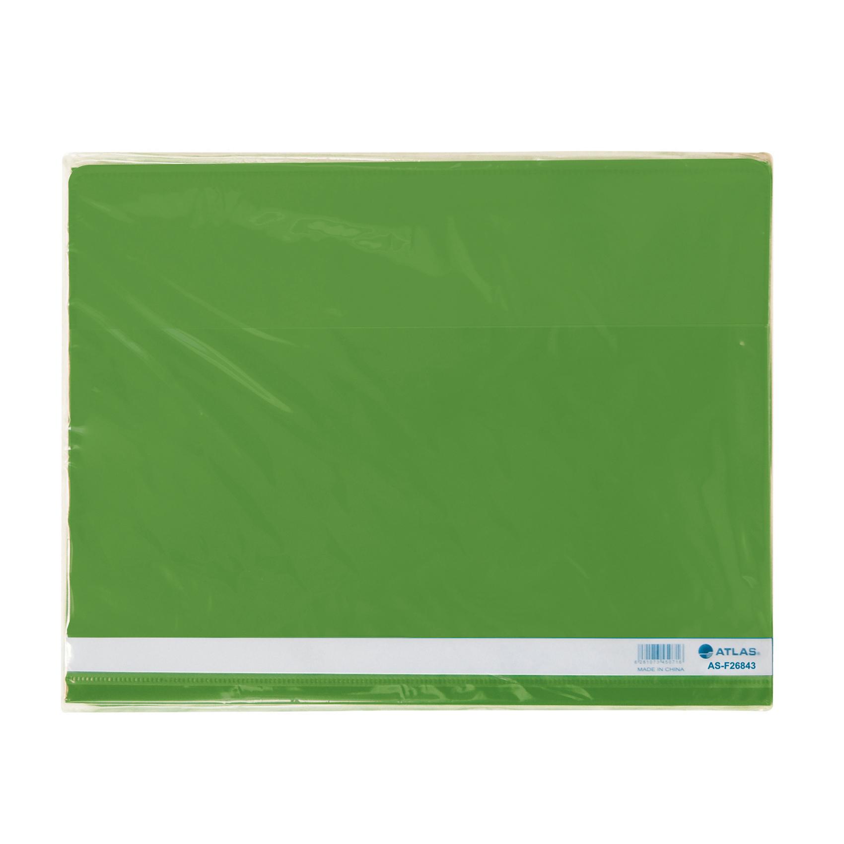 Flat File PP A4 thick w/pkt GN