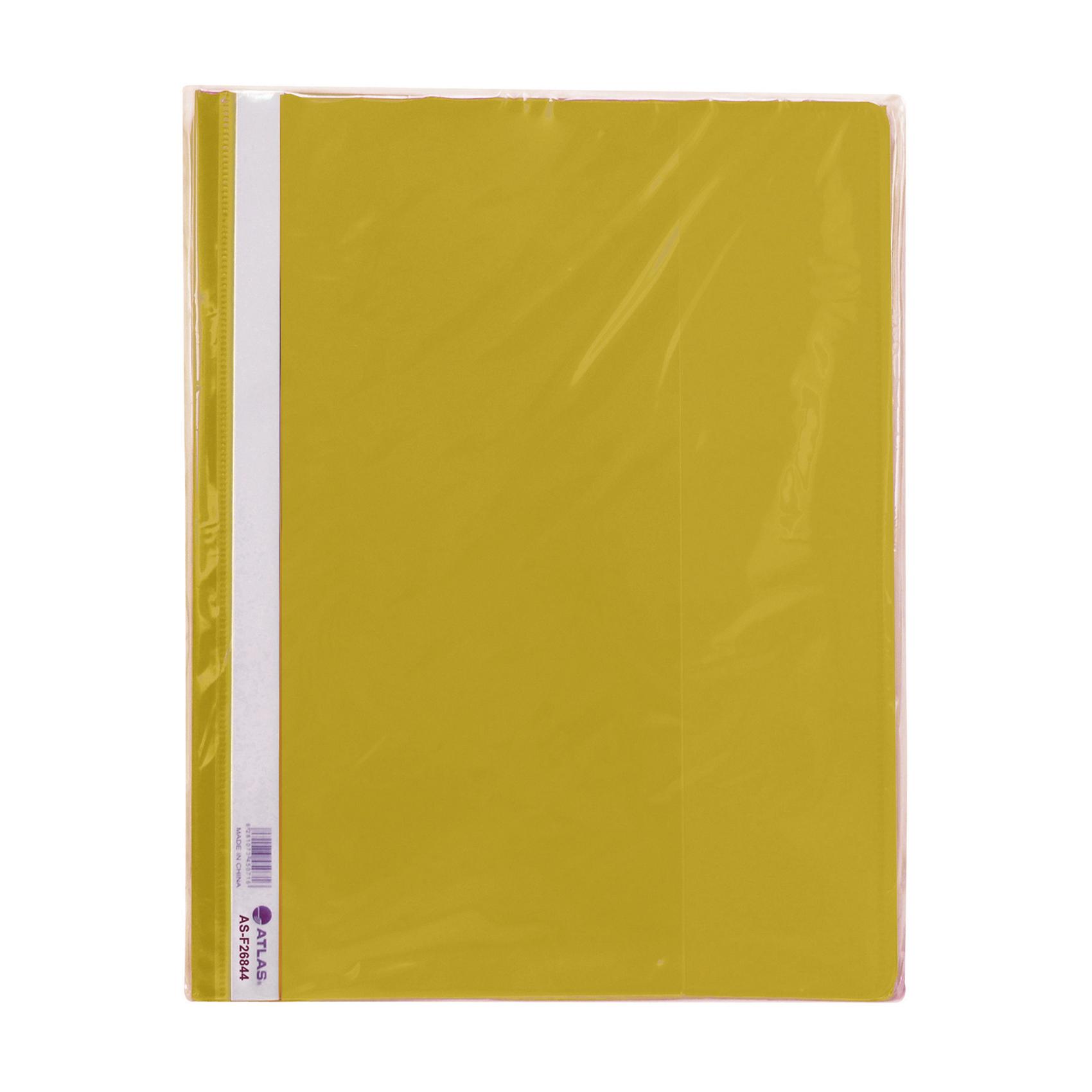 Flat File PP A4 thick w/pkt YW