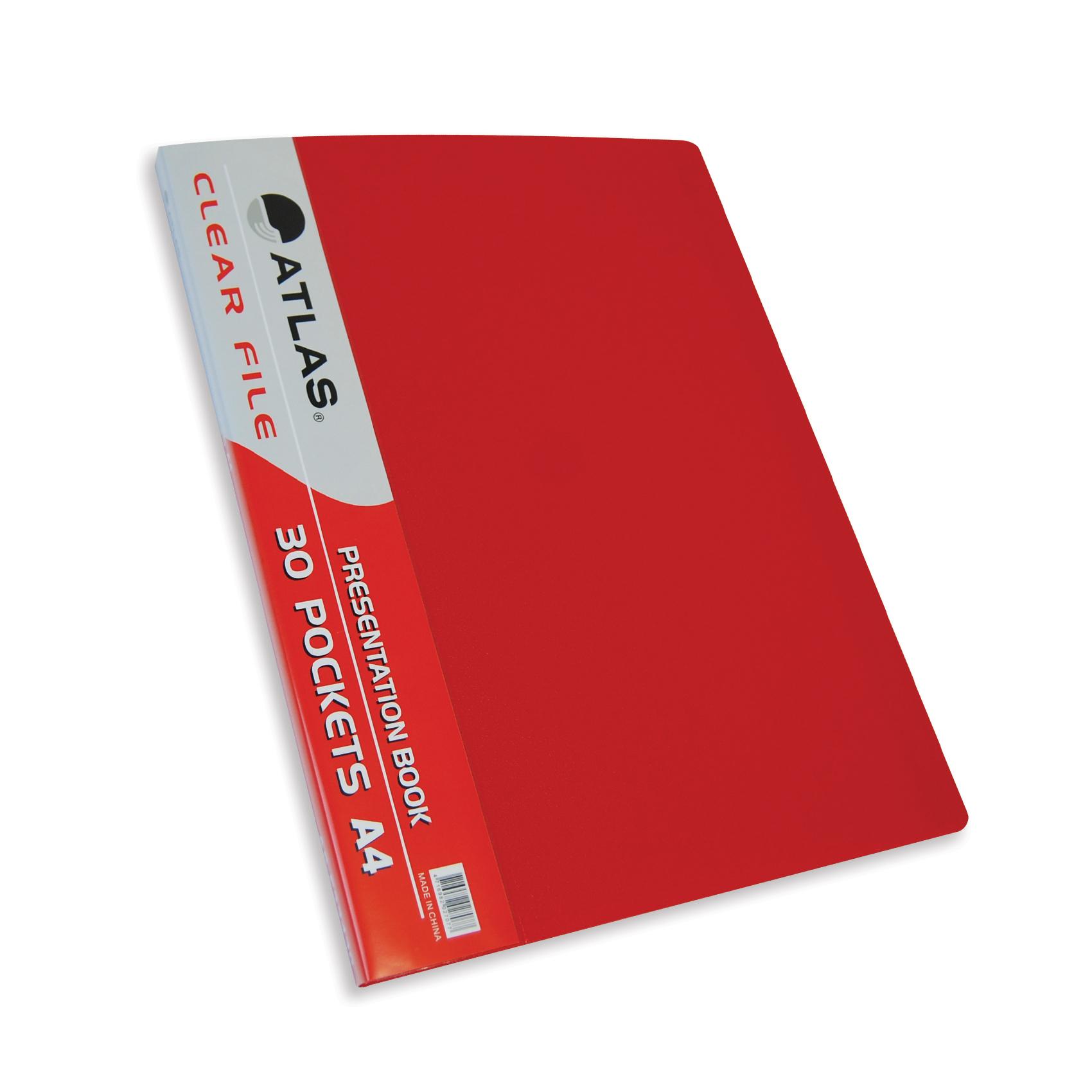 Clear File A4 30 Pocket Asst.