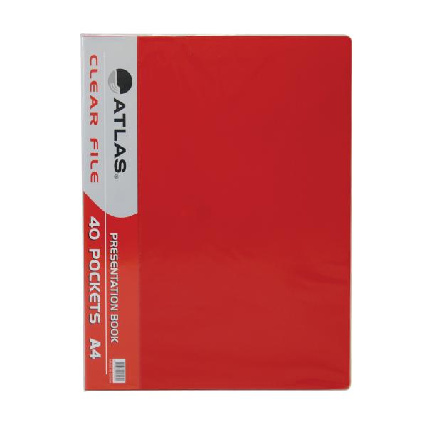 Clear File A4 40 Pocket Asst.