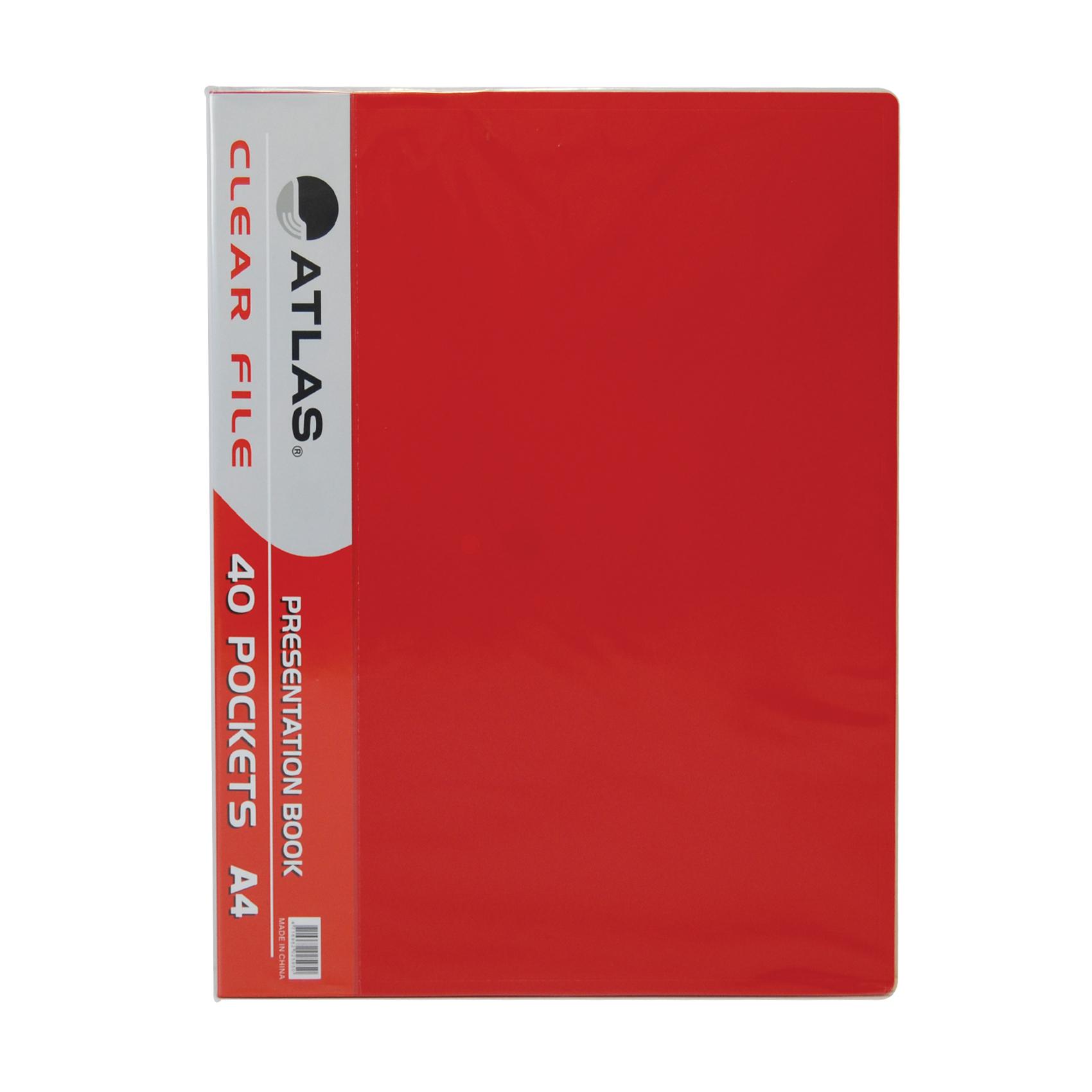 Clear File A4 40 Pocket Asst.