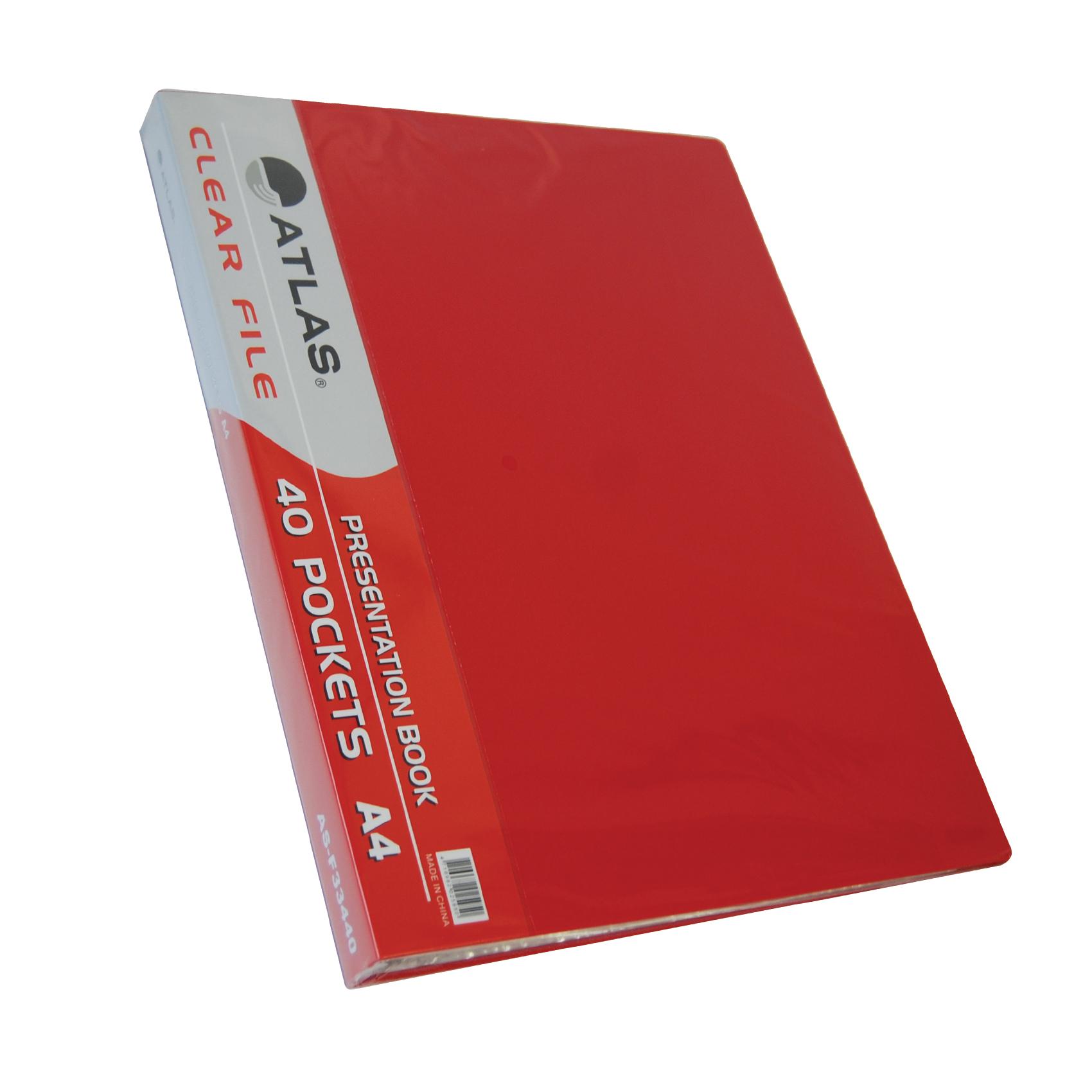 Clear File A4 40 Pocket Asst.