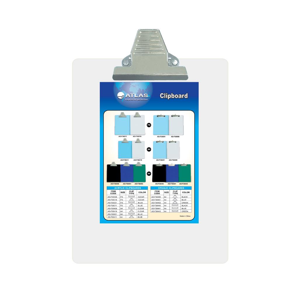 Clip Board A4 Push type Clear