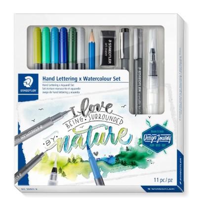 DJ Hand Lettering + Watercolor Set