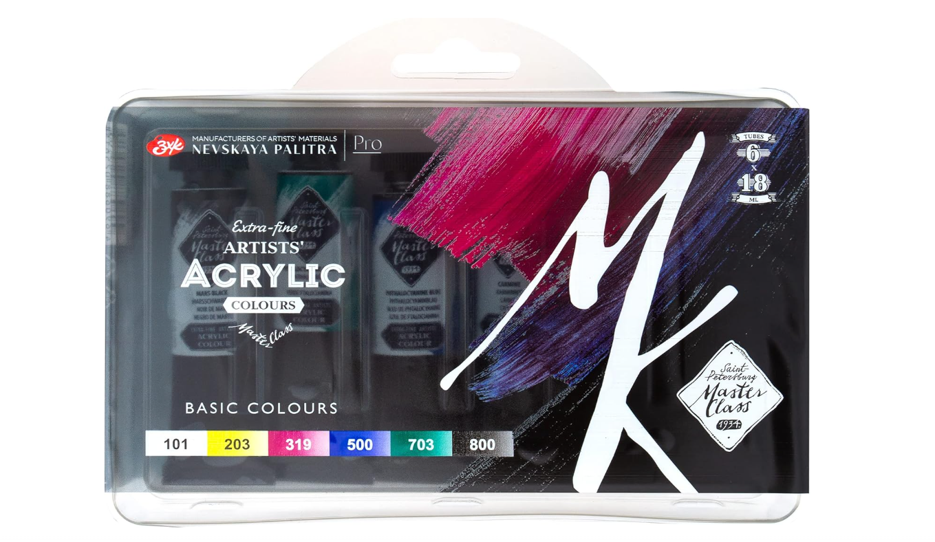 Acrylic colour Set=6x18 ml