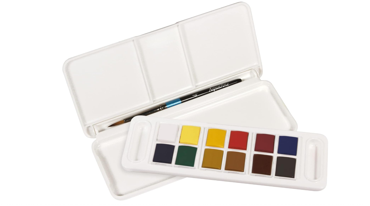 Aquafine WC 12 Half Pans Travel Set