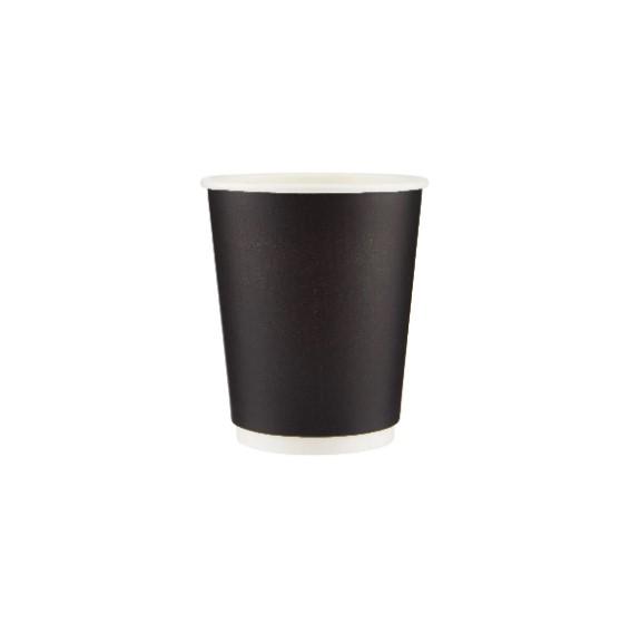 500 Pieces 8 Oz Black Double Wall Paper Cups