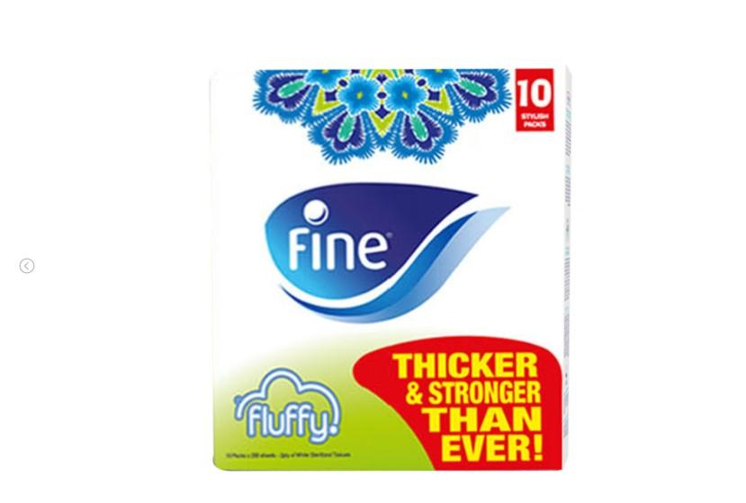 Fine Fluffy Facial Tissue 10 x 200 Sheets