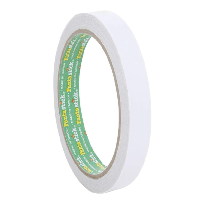 Double sided tape 1/2"x12yards Pk=12