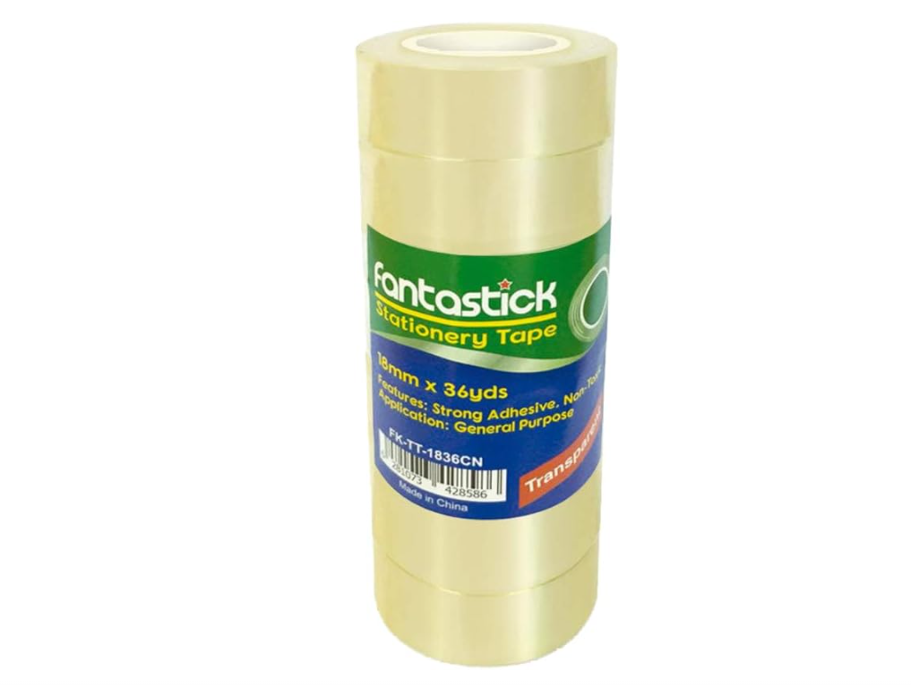 Tape 3/4"X36yds Clear Pk=8rol