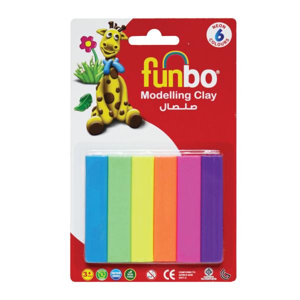 M.Clay 50g 6 Neon Colors in Blister Card