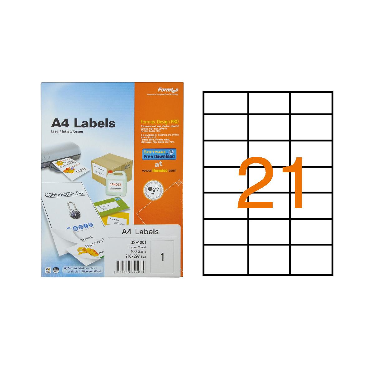 Label 2100/70x42mm Bx=100sheet