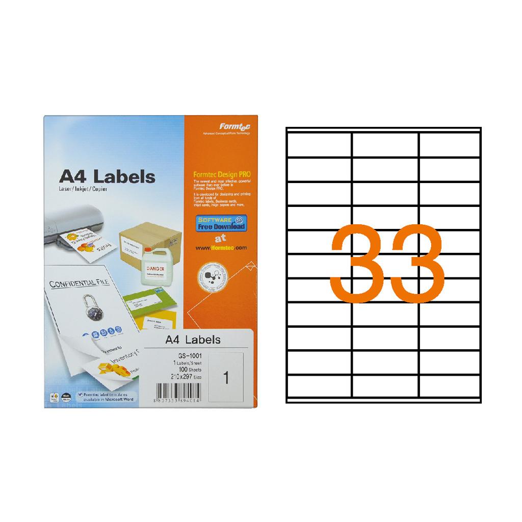 Label 3300/70x25mm Bx=100sheet