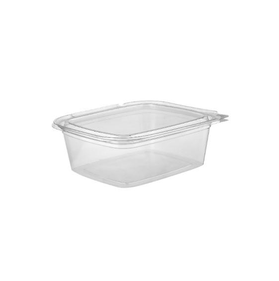 200 Pieces Hinged Square Deli Clear Pet Container 48oz