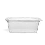 200 Pieces Hinged Square Deli Clear Pet Container 48oz