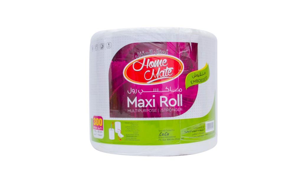 Home Mate Embossed Multipurpose Maxi Roll 1ply 300 Meter 1 Roll