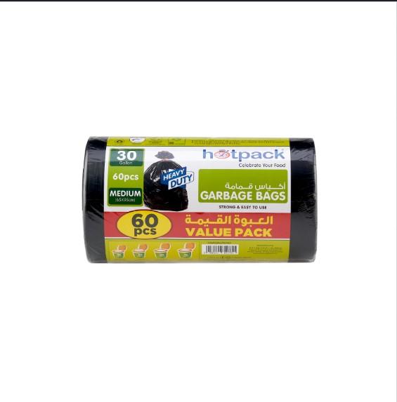 60 Pieces Garbage Bag Roll 30 Gallon 65 X 95CM