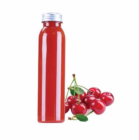 10 Pieces Tall Shape Plastic Juice Bottle With Cap 300ml