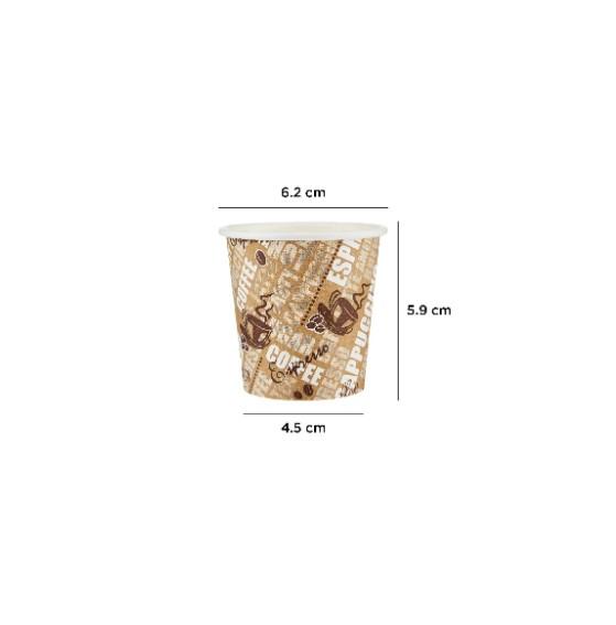 50 Pieces 4 Oz Single Wall Printed Paper Cup