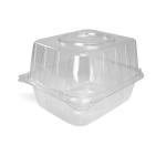 250 Pieces Clear Hinged 6 Croissant Container