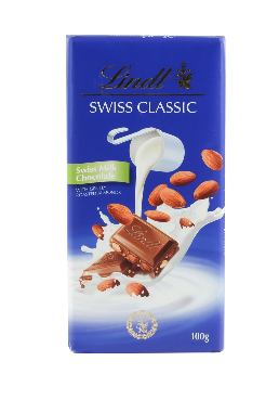 Lindt Swiss Classic Milk Chocolate Almond 100 g
