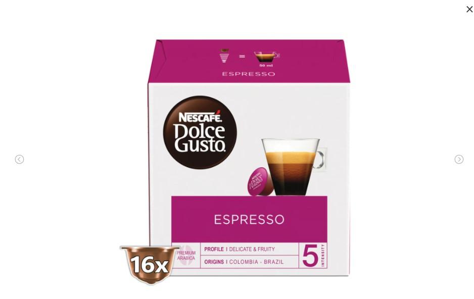 Nescafe Dolce Gusto Espresso Coffee Capsules 16 pcs