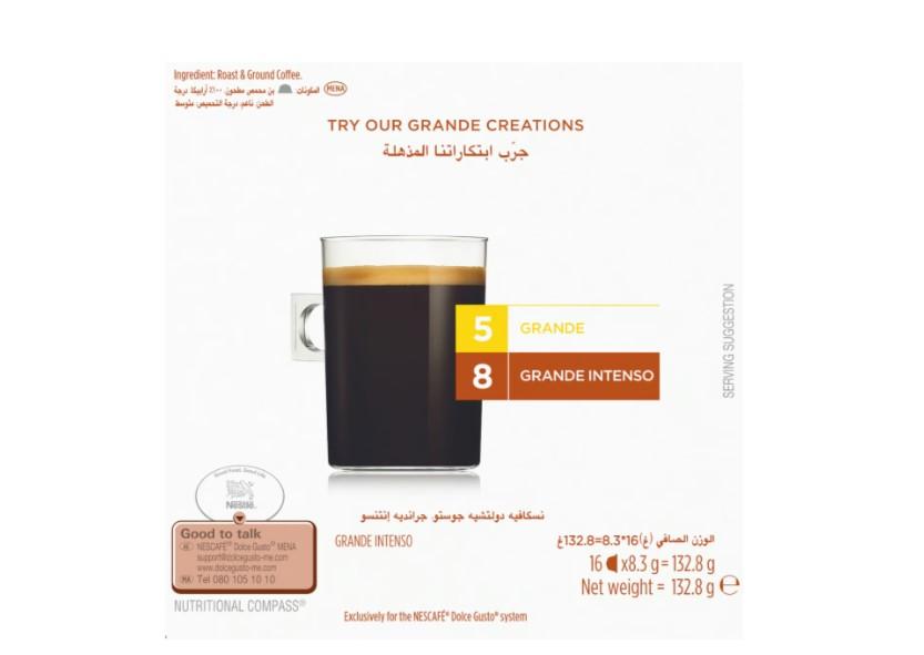 Nescafe Dolce Gusto Grande Intenso Coffee Capsules 16 pcs 132.8 g