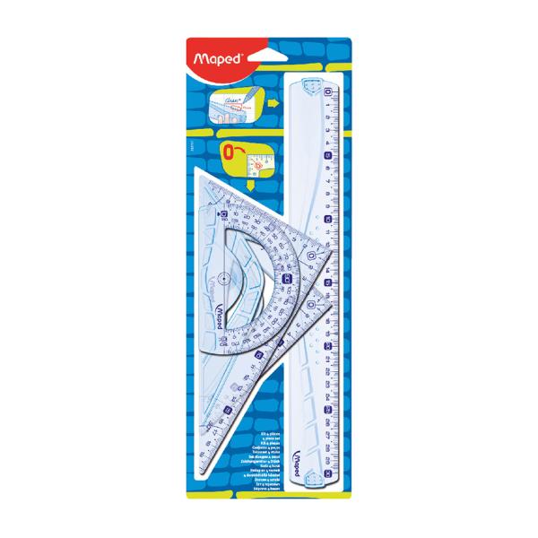 Ruler 30cm Geometric Maxi 4pcSet