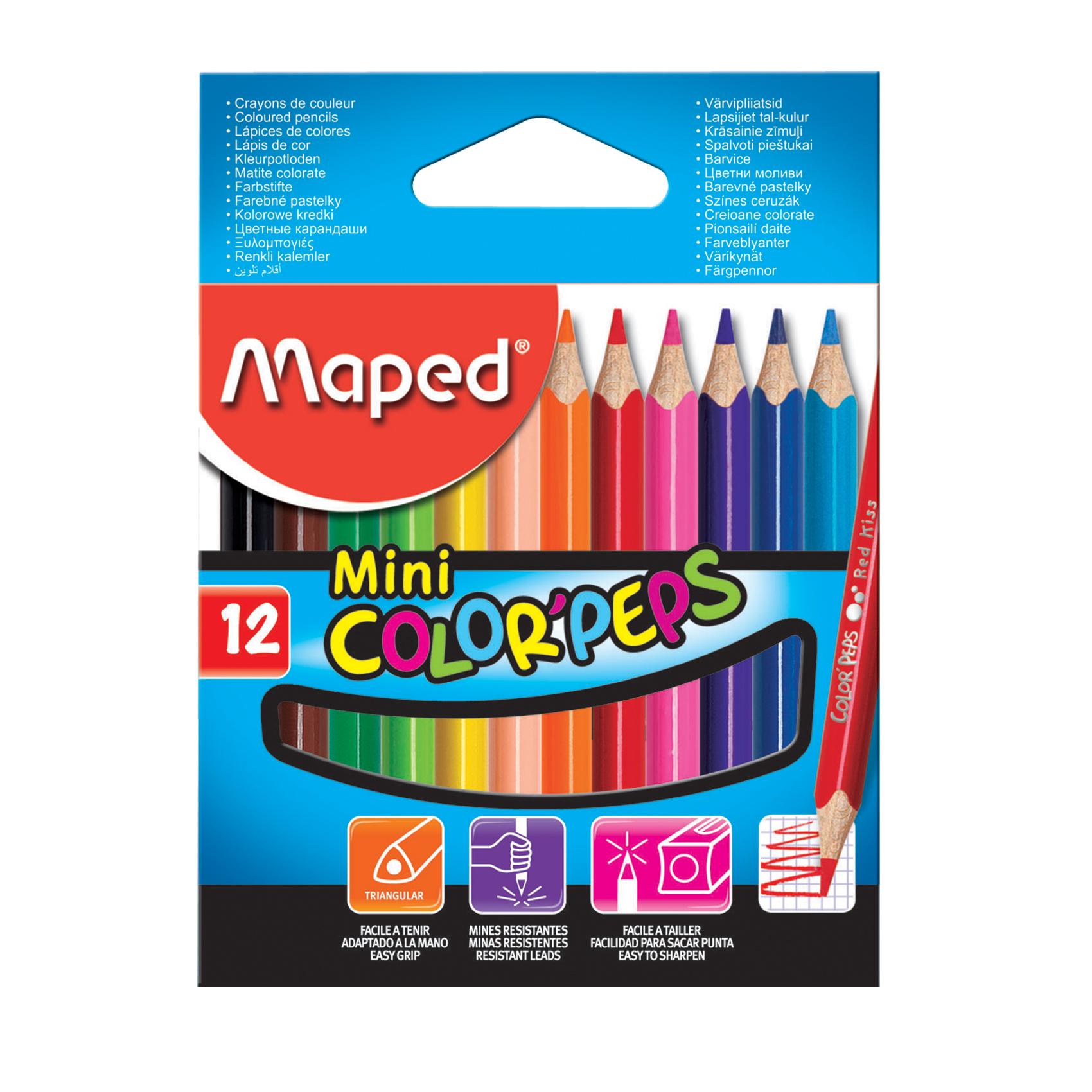 Color Peps Mini Pencils 12Col