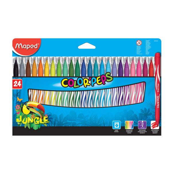 Color Peps FeltTip Jungle24Clr
