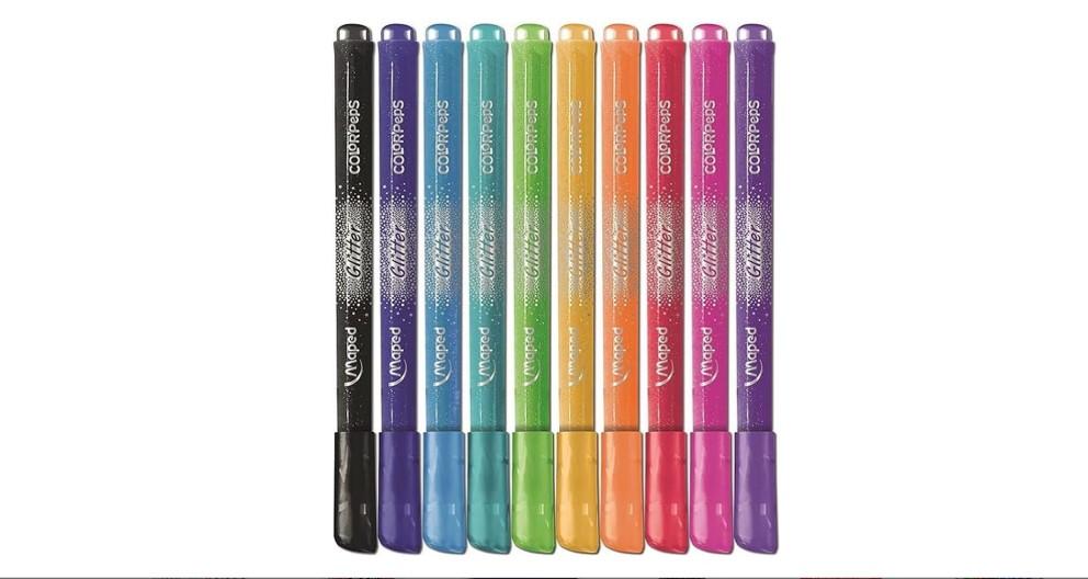 Felt Tip Pens glitter 10 Colors