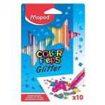 Felt Tip Pens glitter 10 Colors