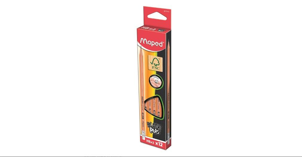 Black Peps 12x HB Pencil Bx