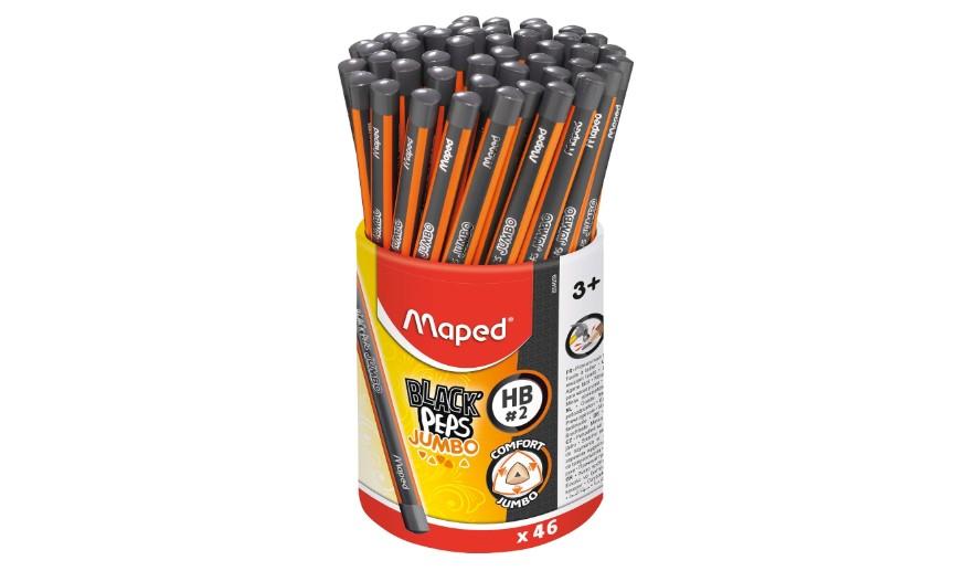 Black Peps Jumbo HB Pencil POT=46 Pcs