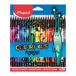 Color Pencils Black Monster 24 colors