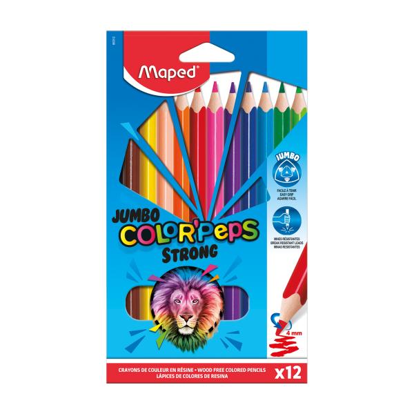 Color Pencils Strong Jumbo 12 colors