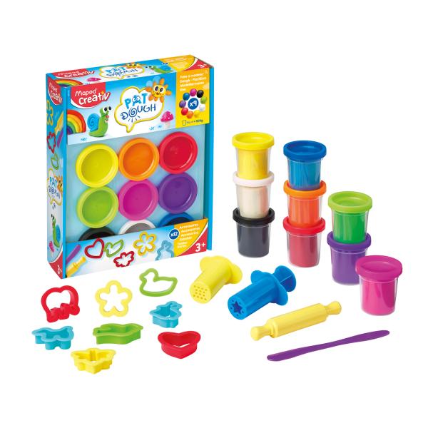 Creativ Modelling Dough 9 Colors+12 Accs