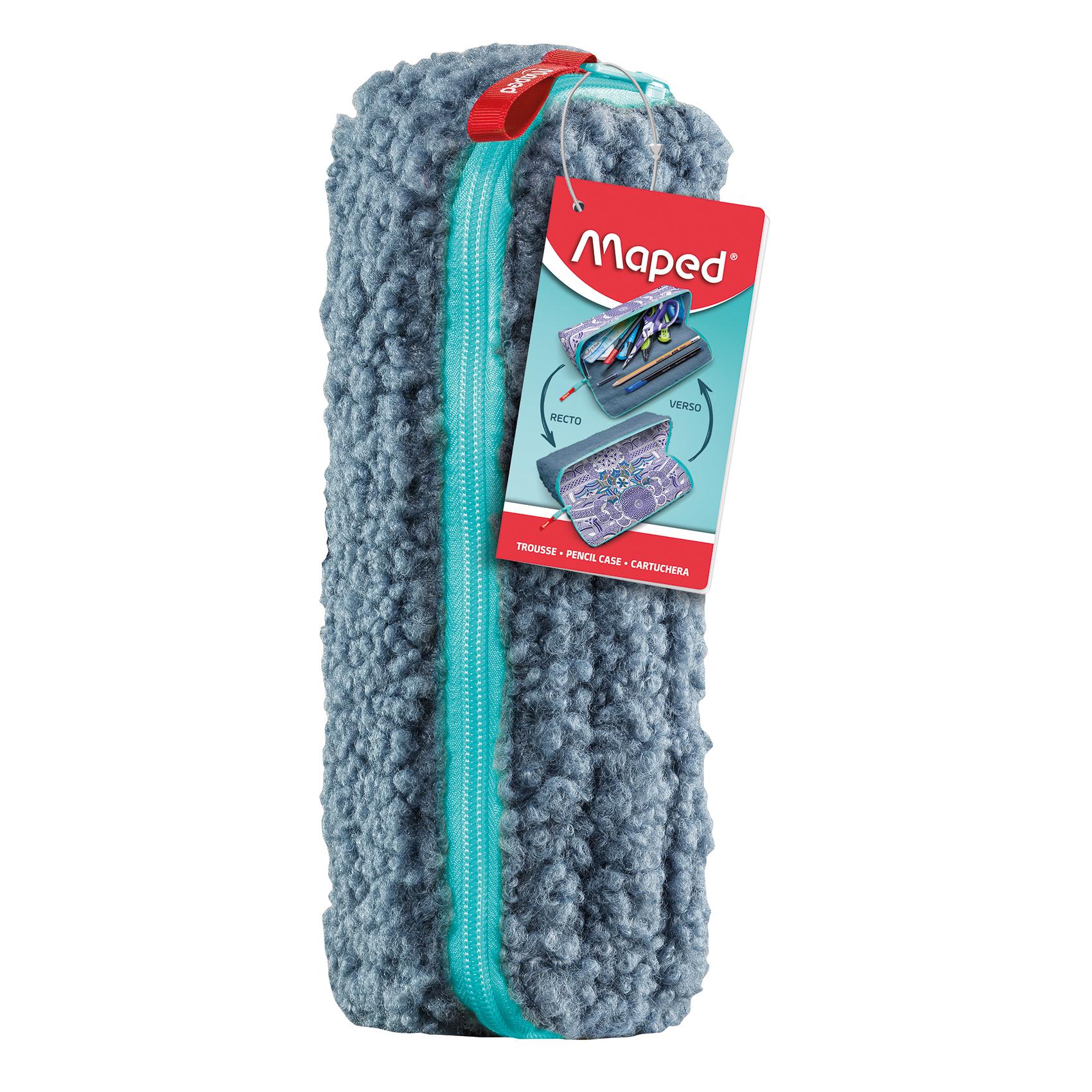 Maped Pencil Case Empty Effect Blue