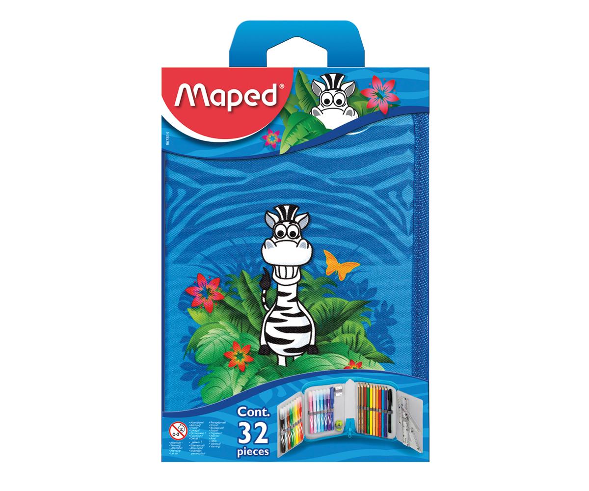 Maped Pencil Case School Tatoo Jungle