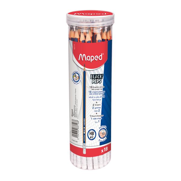 Blackpeps tube 18pcs+ 1shrpnr + 1eraser