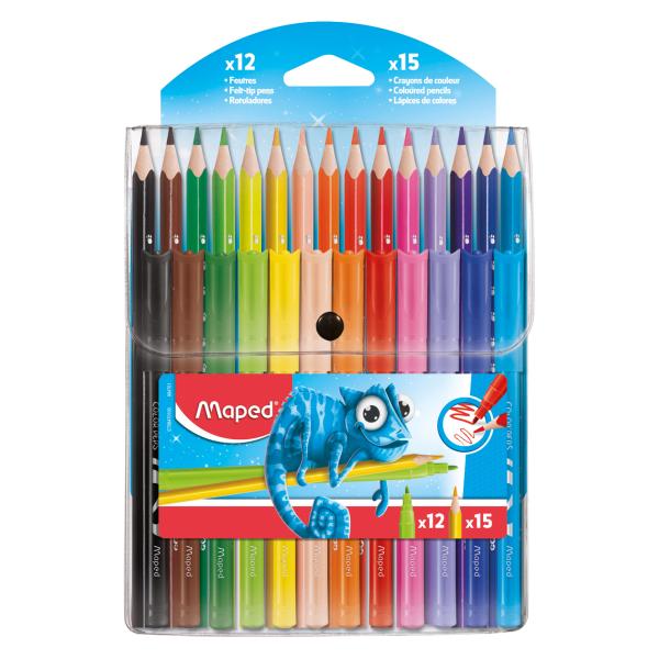Pulse Combo Pack 15ColPencils+12 FeltTip