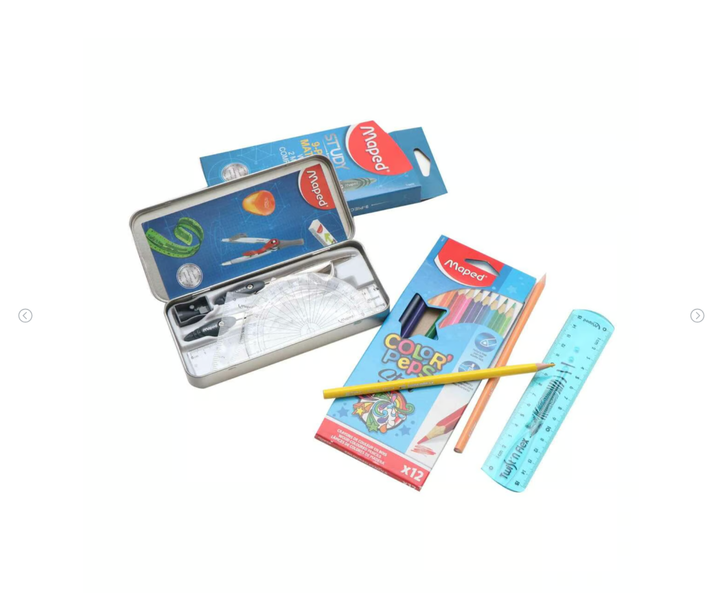 Color Pencil 12clr+Mathset+Ruler 15cm