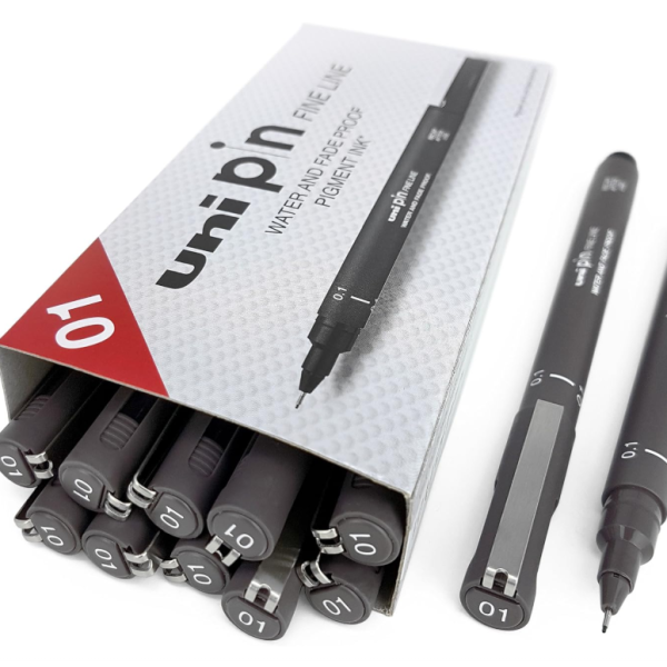 Uni Pin Fine Line 0.1mm Dark Grey