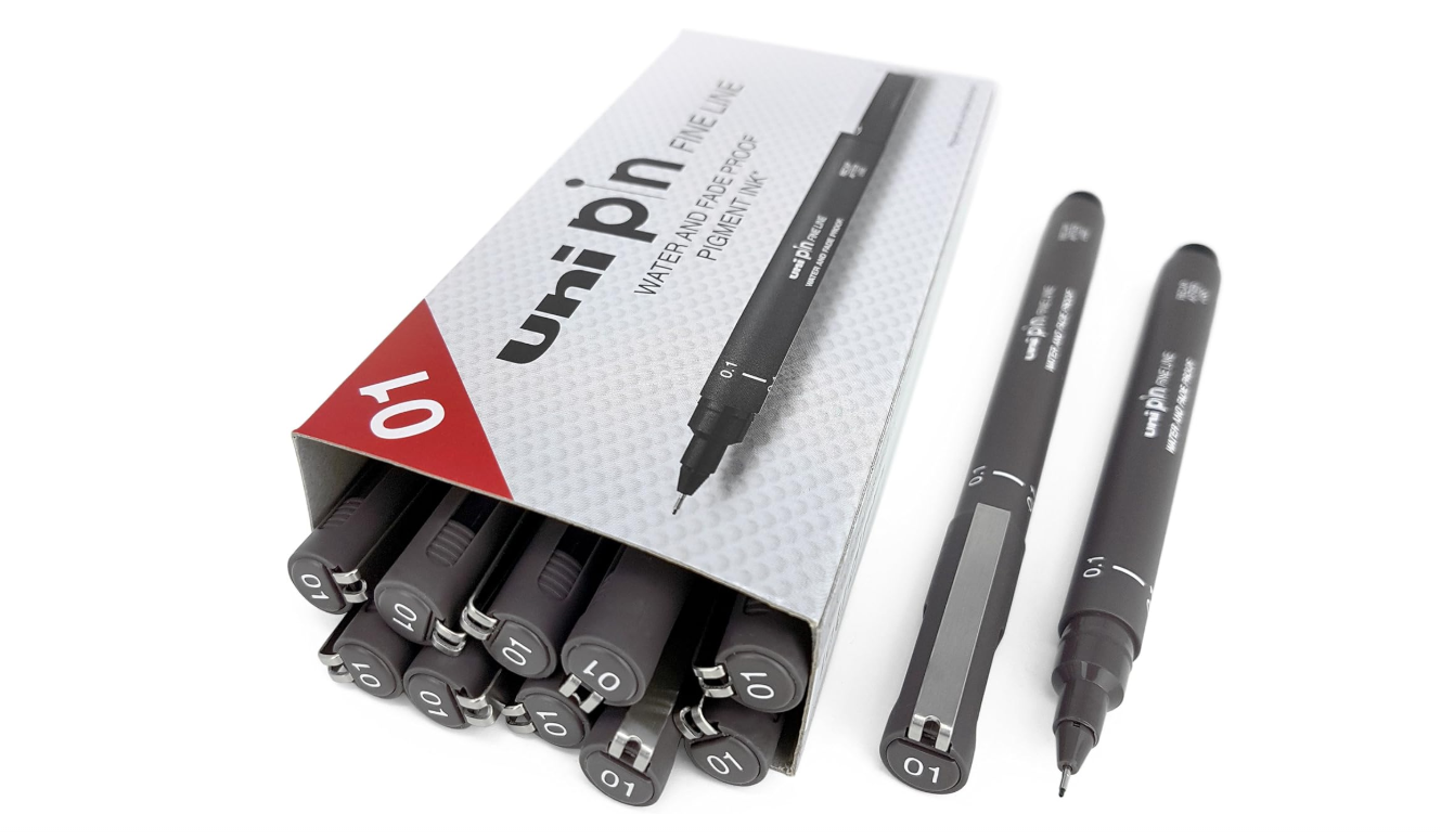 Uni Pin Fine Line 0.1mm Dark Grey