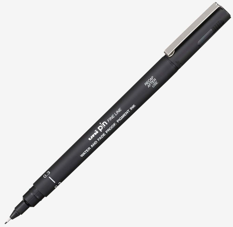 Uni Pin Fine Line 0.3mm Black
