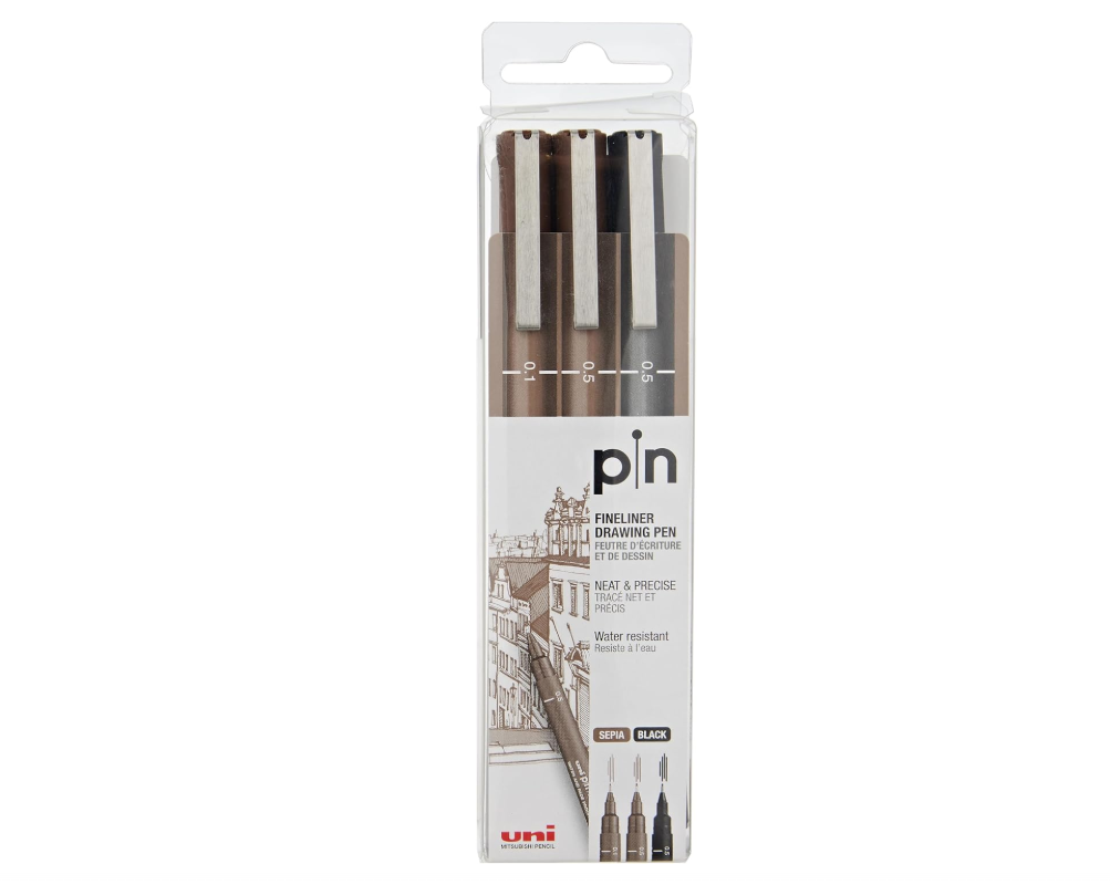 Uni Pin Fine Liner PAC=03ea BK SA