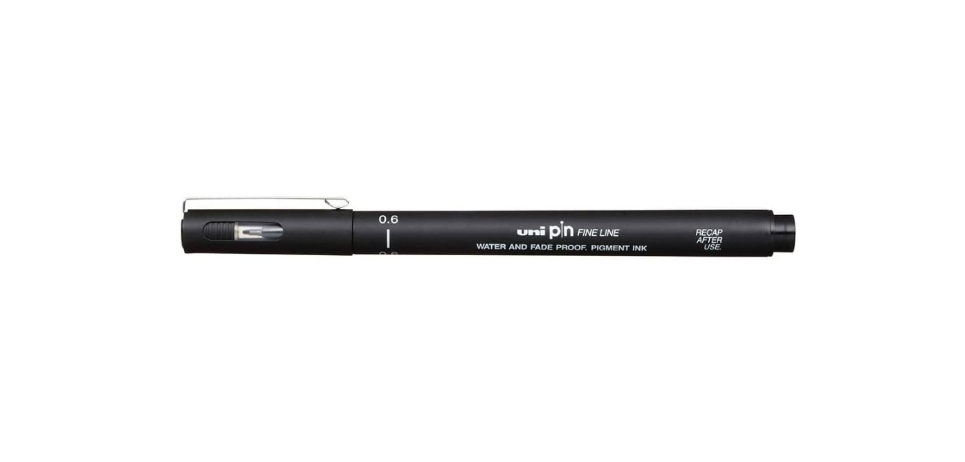 Uni Pin Fine Line 0.6mm Black