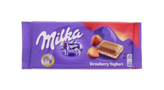 Milka Chocolate Strawberry Yoghurt 100 g