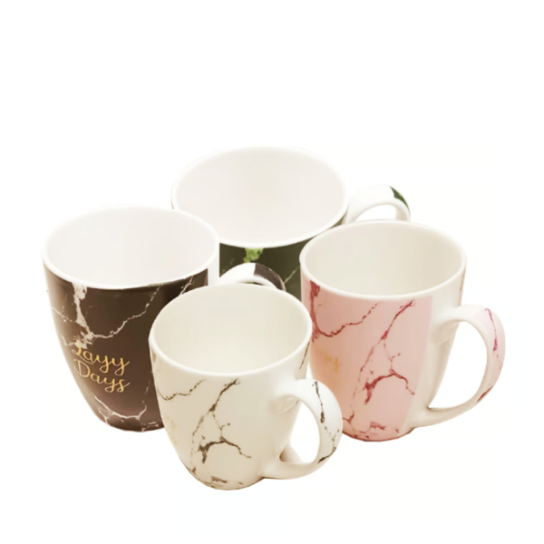 Mountain Ceramic Mug 4pcs Set 350 ml Assorted